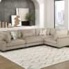 9555BRW Seating-Tinley Collection 6-Piece Modular Sectional wi...