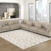 9555BRW Seating-Tinley Collection 6-Piece Modular Sectional wi...