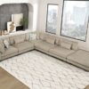 9555BRW Seating-Tinley Collection 6-Piece Modular Sectional wi...