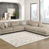 9555BRW Seating-Tinley Collection 6-Piece Modular Sectional wi...