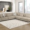 9555BRW Seating-Tinley Collection 6-Piece Modular Sectional wi...