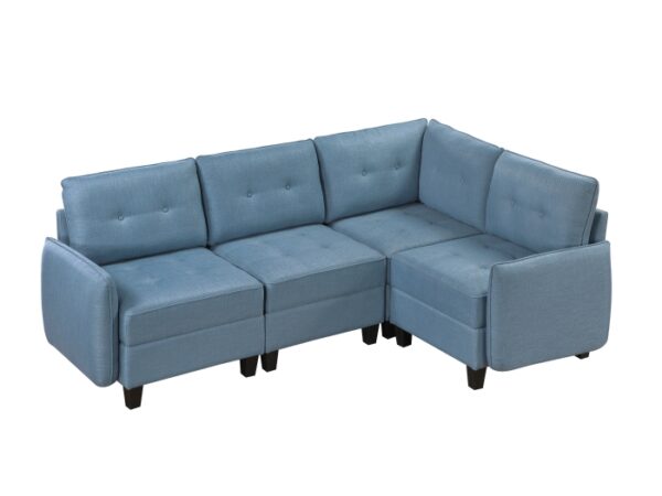 9557BUE*4SC 4-Piece Sectional with Storage