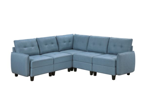 9557BUE*5SC 5-Piece Sectional with Storage