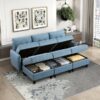 9557BUE Seating-Garren Collection 8-Piece Sectional with Stora...