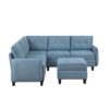 9557BUE*6SCOT 6-Piece Sectional with Stora...