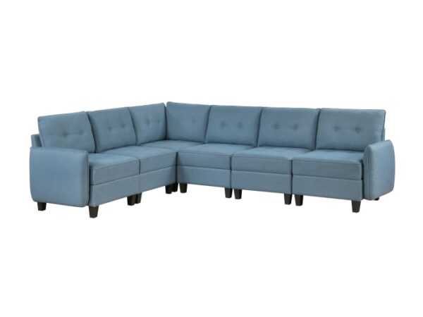 9557BUE*6SC 6-Piece Sectional with Storage