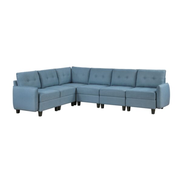 9557BUE*6SC 6-Piece Sectional with Storage