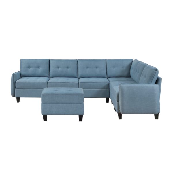 9557BUE*7SCOT 7-Piece Sectional with Stora...
