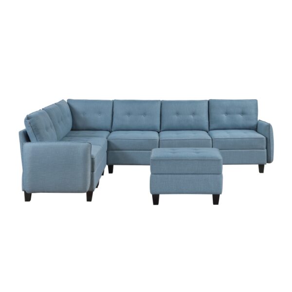 9557BUE*7SCOT 7-Piece Sectional with Stora...
