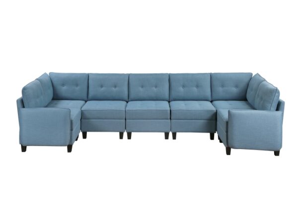 9557BUE*7SC 7-Piece Sectional with Storage