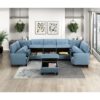 9557BUE*8SCOT 8-Piece Sectional with Stora...