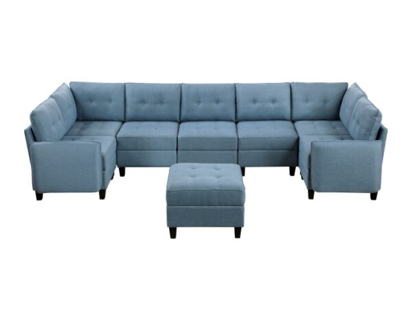 9557BUE*8SCOT 8-Piece Sectional with Stora...