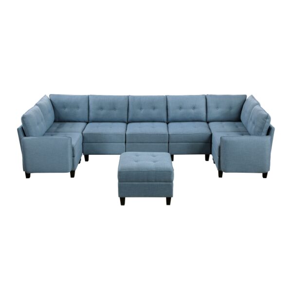 9557BUE*8SCOT 8-Piece Sectional with Stora...