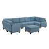 9557BUE*8SCOT 8-Piece Sectional with Stora...