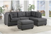9566DG*3OT 3-Piece Sectional with Ottoman