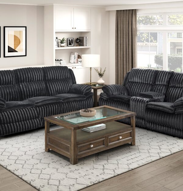 9577BK Seating-Goodland Collection 2pc Set: Sofa, Love