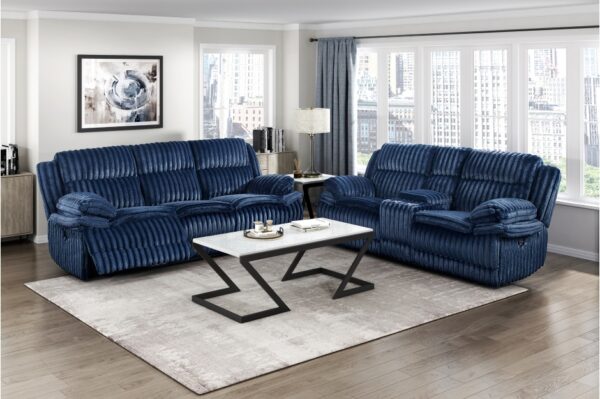 9577BU Seating-Goodland Collection 2pc Set: Sofa, Love