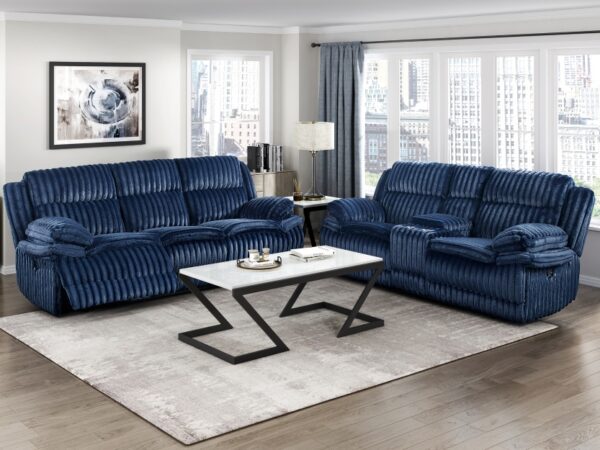 9577BU Seating-Goodland Collection 2pc Set: Sofa, Love