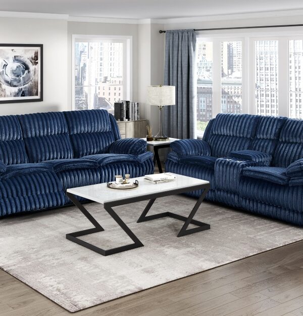 9577BU Seating-Goodland Collection 2pc Set: Sofa, Love