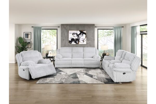 9577GY Seating-Goodland Collection 2pc Set: Sofa, Love