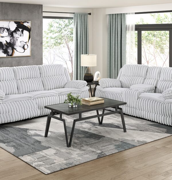 9577GY Seating-Goodland Collection 2pc Set: Sofa, Love