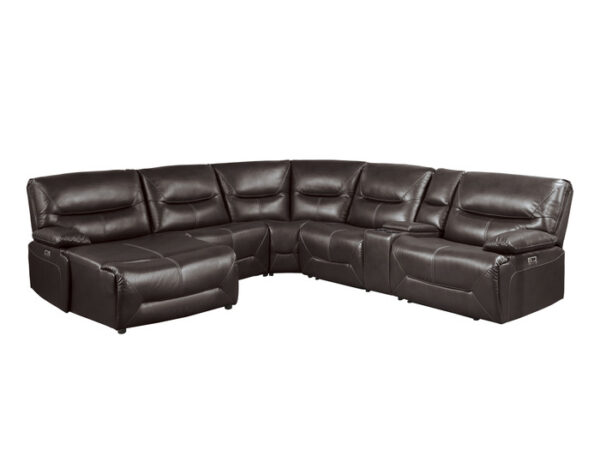 9579BRW*6LCRRPW 6-Piece Power Reclining Sect...