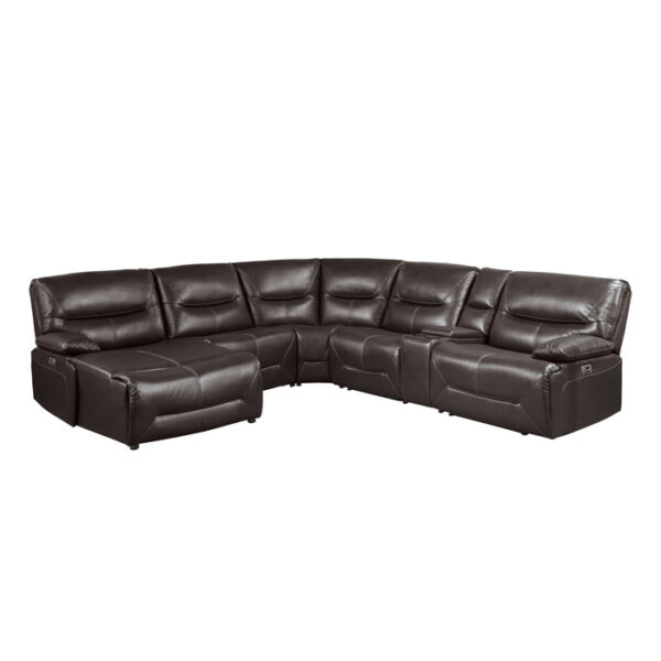 9579BRW*6LCRRPW 6-Piece Power Reclining Sect...