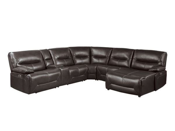9579BRW*6LRRCPW 6-Piece Power Reclining Sect...
