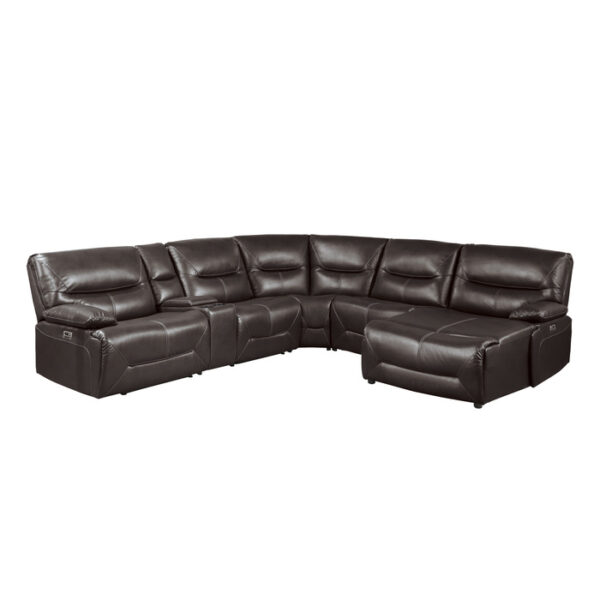 9579BRW*6LRRCPW 6-Piece Power Reclining Sect...