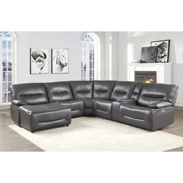9579GRY*6LCRRPW 6-Piece Power Reclining Sect...