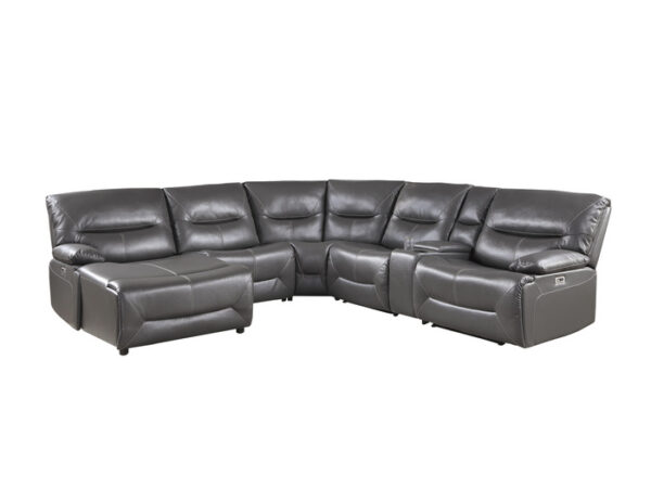 9579GRY*6LCRRPW 6-Piece Power Reclining Sect...