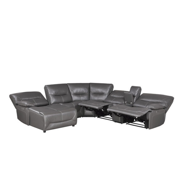 9579GRY*6LCRRPW 6-Piece Power Reclining Sect...