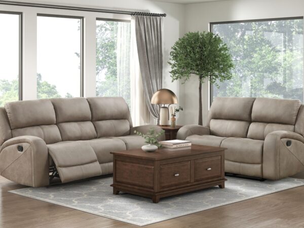 9601BR Seating-Pagosa Collection 2pc Set: Sofa, Love