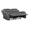 9601GY Seating-Pagosa Collection 2pc Set: Sofa, Love
