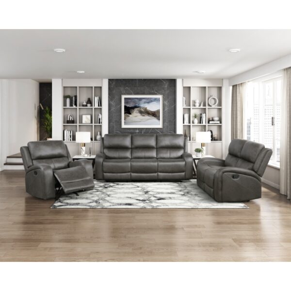 9601GY-3 Double Reclining Sofa