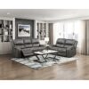 9601GY-3 Double Reclining Sofa
