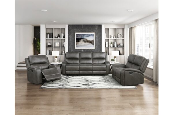 9601GY Seating-Pagosa Collection 2pc Set: Sofa, Love