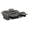 9601GY-3 Double Reclining Sofa