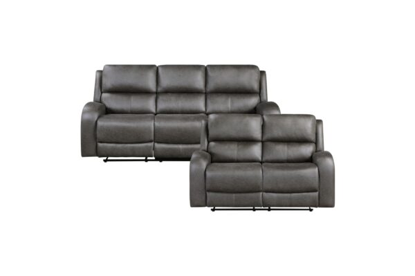 9601GY Seating-Pagosa Collection 2pc Set: Sofa, Love