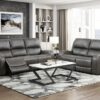 9601GY Seating-Pagosa Collection 2pc Set: Sofa, Love