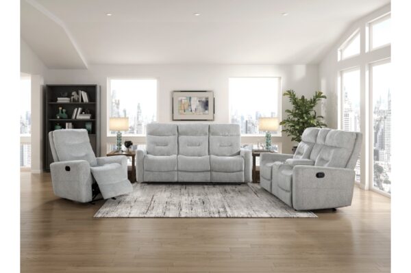 9610GY Seating-Lyndon Collection 2pc Set: Sofa, Love