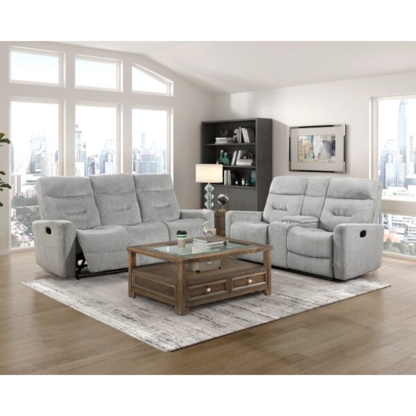 9610GY-3 Double Reclining Sofa