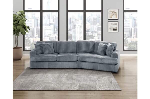 9623GY Seating-Warwick Collection 4-Piece Sectional with Right...