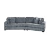 9623GY Seating-Warwick Collection 4-Piece Sectional with Right...