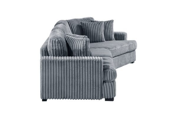 9623GY Seating-Warwick Collection 4-Piece Sectional with Right...