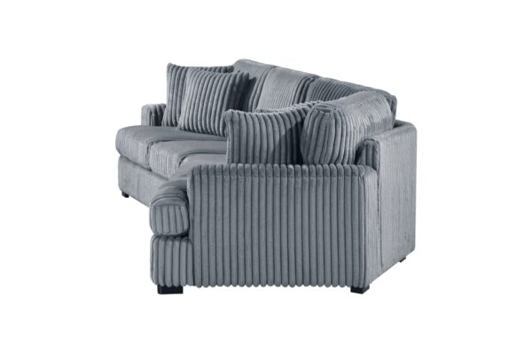 9623GY Seating-Warwick Collection 4-Piece Sectional with Right...