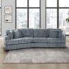 9623GY Seating-Warwick Collection 4-Piece Sectional with Right...
