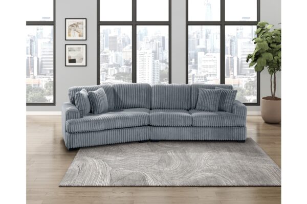 9623GY Seating-Warwick Collection 4-Piece Sectional with Right...