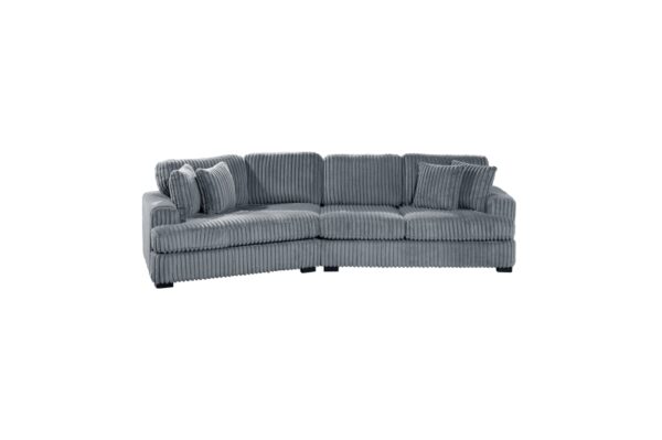 9623GY Seating-Warwick Collection 4-Piece Sectional with Right...
