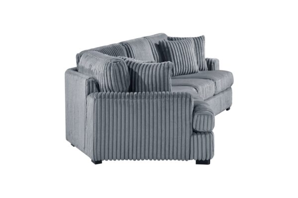 9623GY Seating-Warwick Collection 4-Piece Sectional with Right...